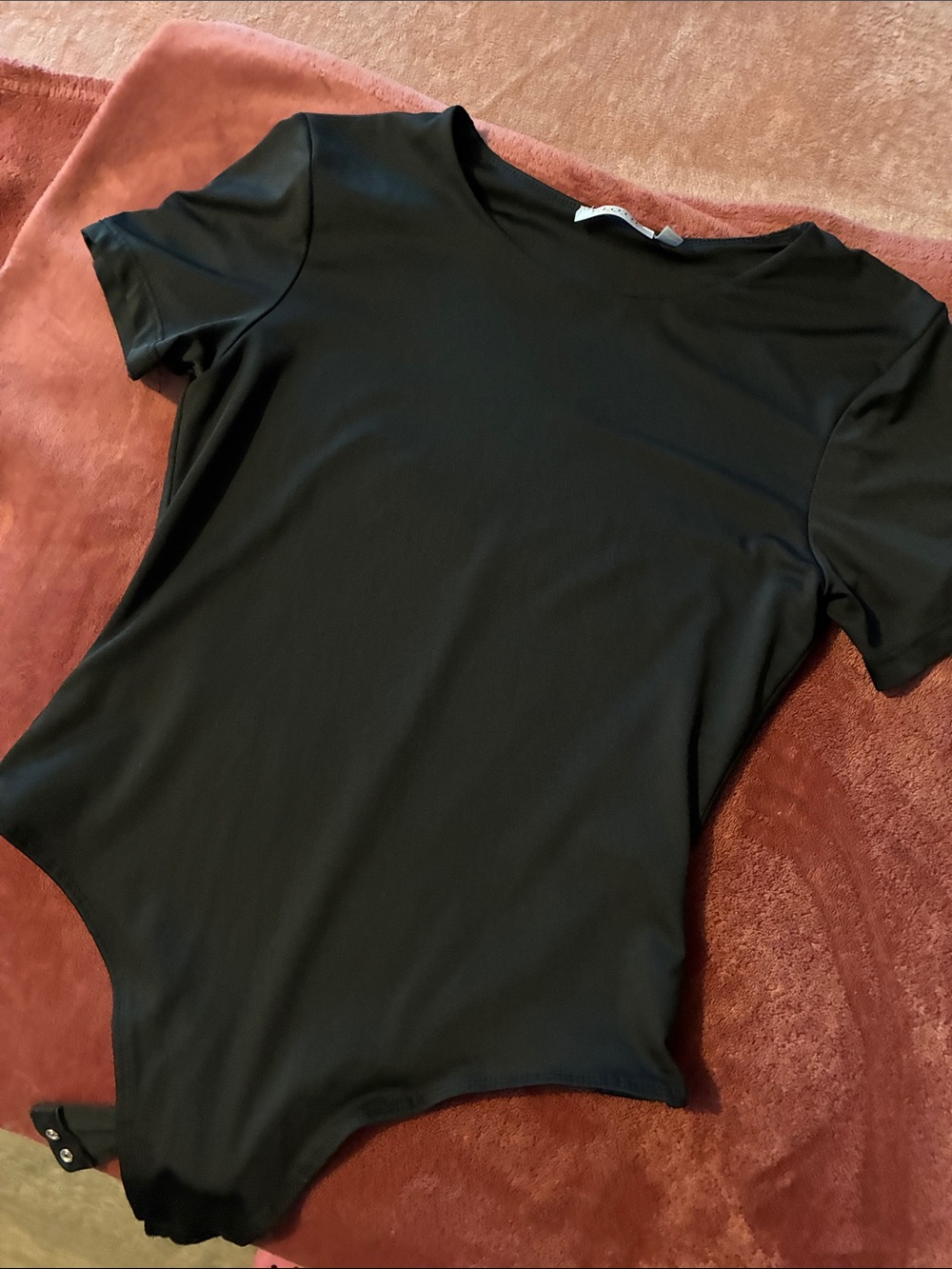 Classic Black Short-Sleeve Bodysuit - Unbranded